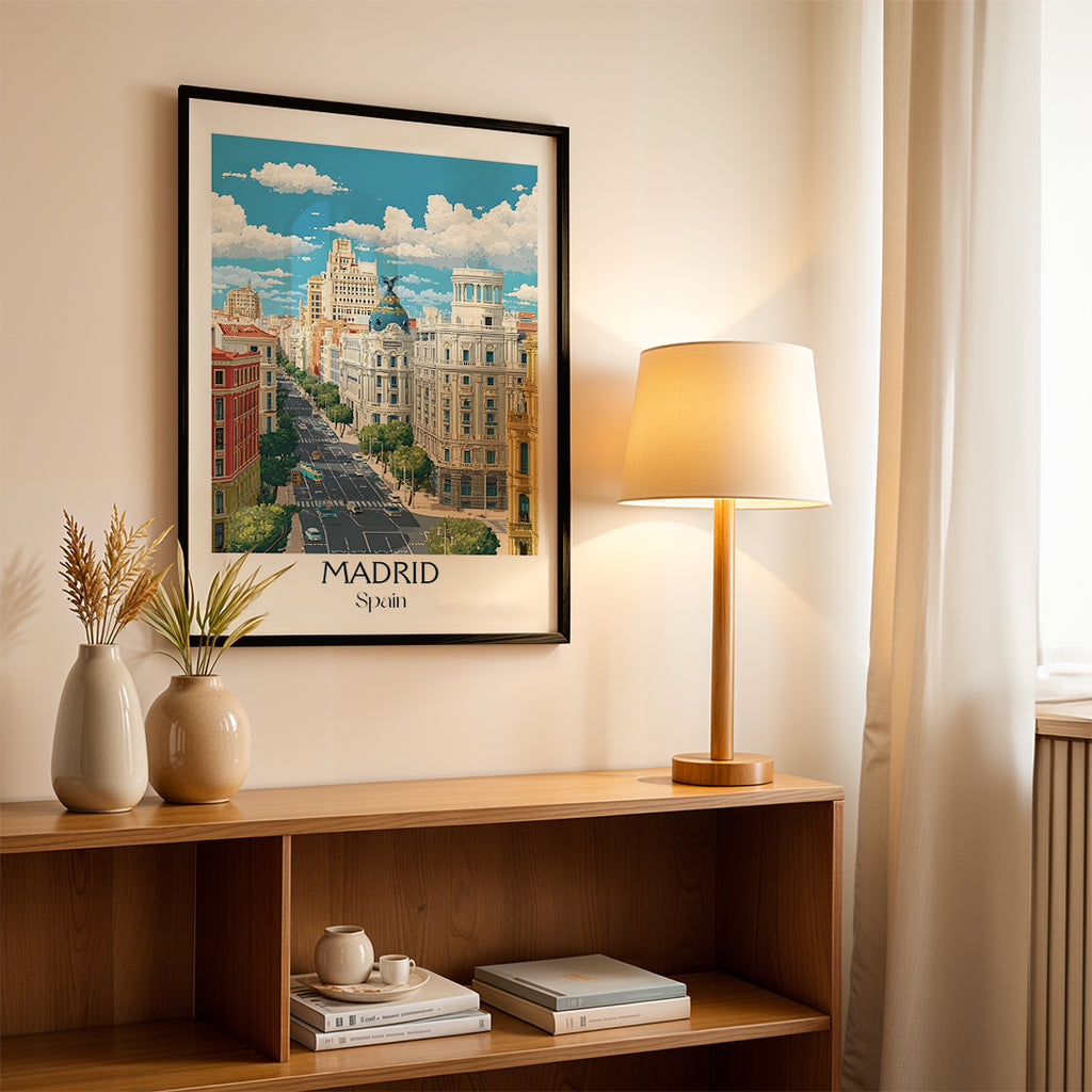 Madrid Spain – Modern Cityscape Wall Art (CT12)