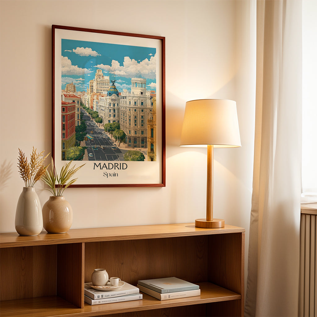 Madrid Spain – Modern Cityscape Wall Art (CT12)