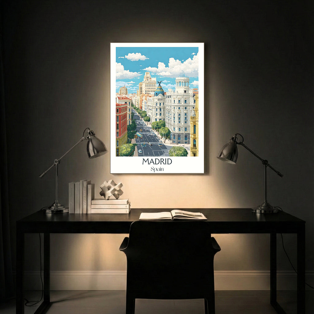 Madrid Spain – Modern Cityscape Wall Art (CT12)