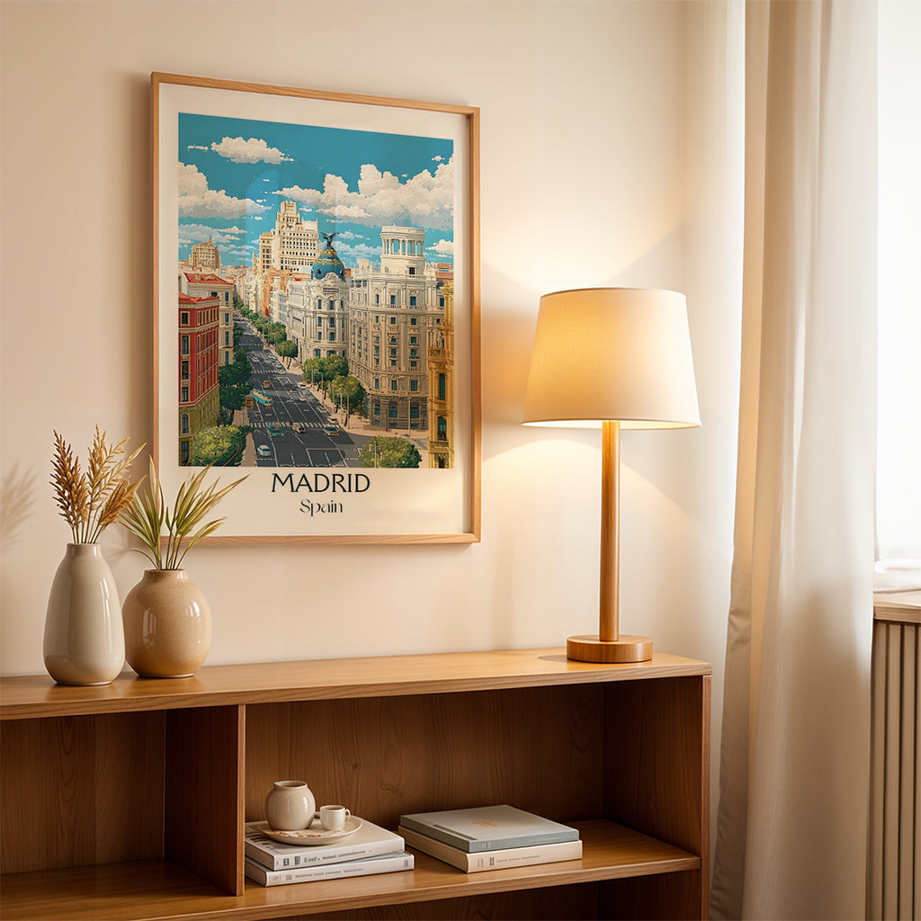 Madrid Spain – Modern Cityscape Wall Art (CT12)