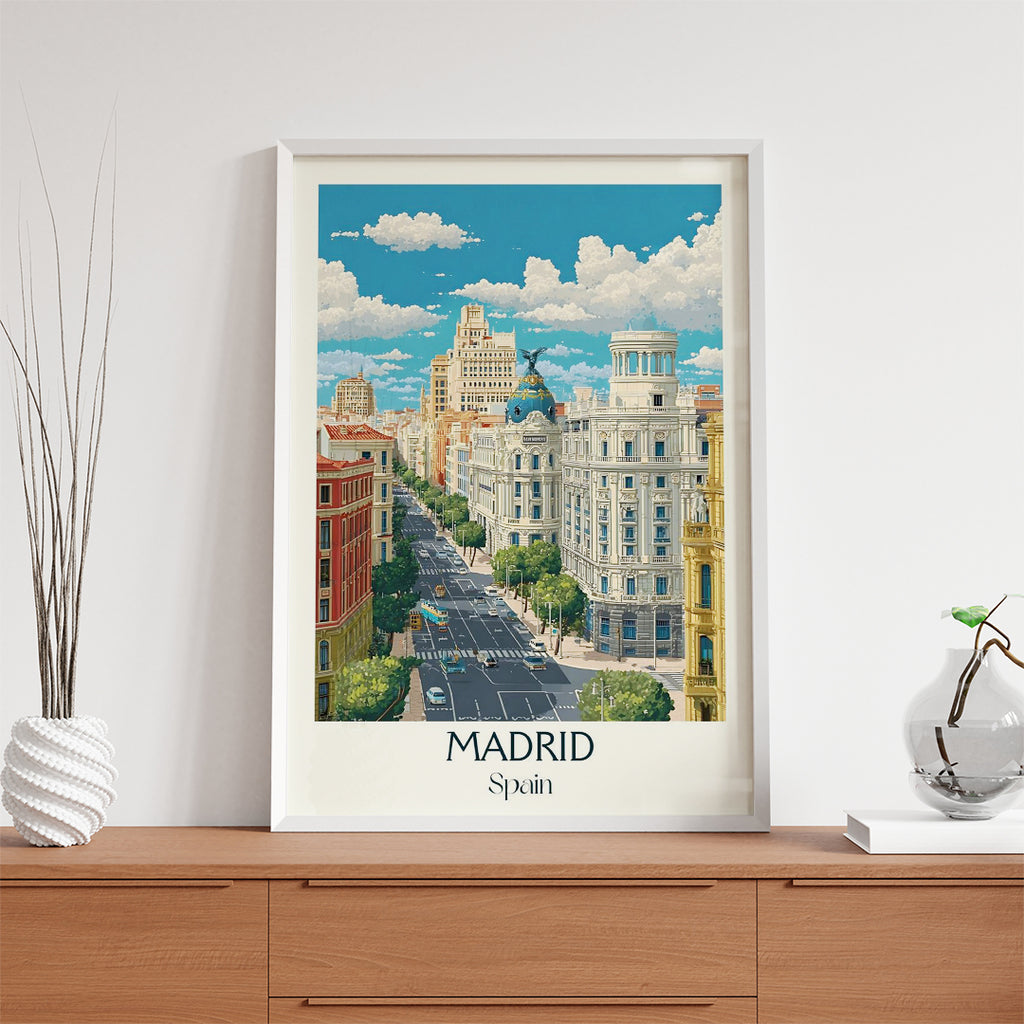 Madrid Spain – Modern Cityscape Wall Art (CT12)
