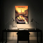 Amsterdam Netherlands – Vintage Canal Travel Wall Art (CT14)