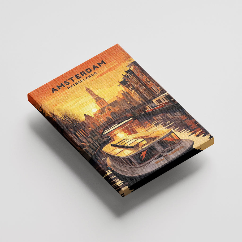 Amsterdam Netherlands – Vintage Canal Travel Wall Art (CT14)