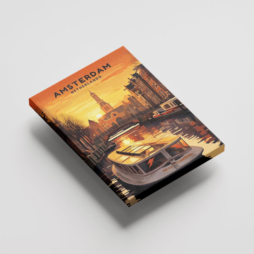 Amsterdam Netherlands – Vintage Canal Travel Wall Art (CT14)