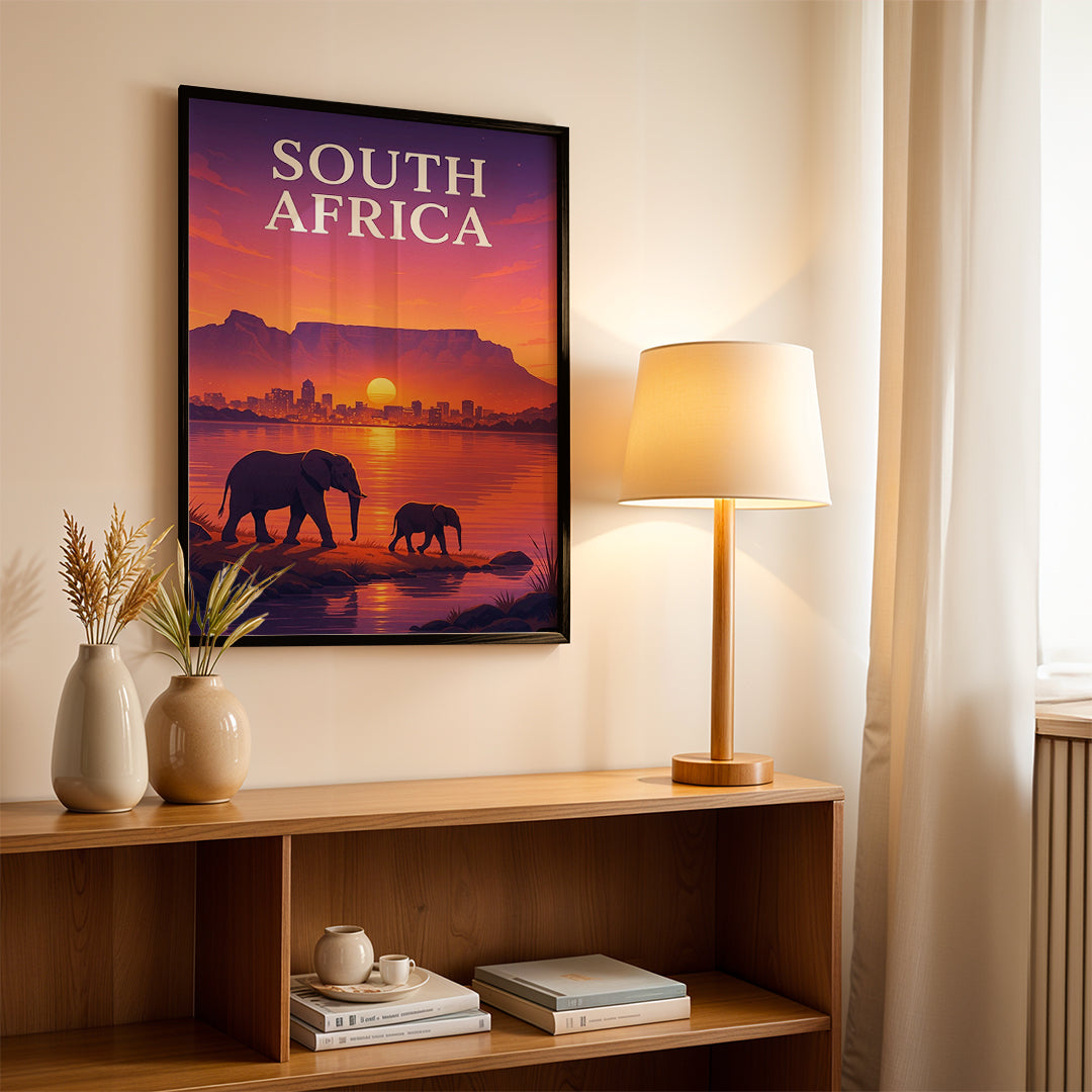 South Africa – Safari Sunset Travel Wall Art (CT16)