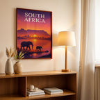 South Africa – Safari Sunset Travel Wall Art (CT16)
