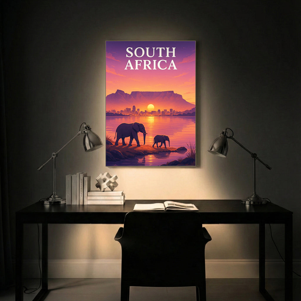 South Africa – Safari Sunset Travel Wall Art (CT16)