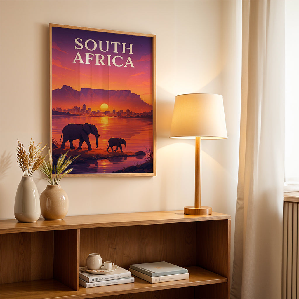 South Africa – Safari Sunset Travel Wall Art (CT16)