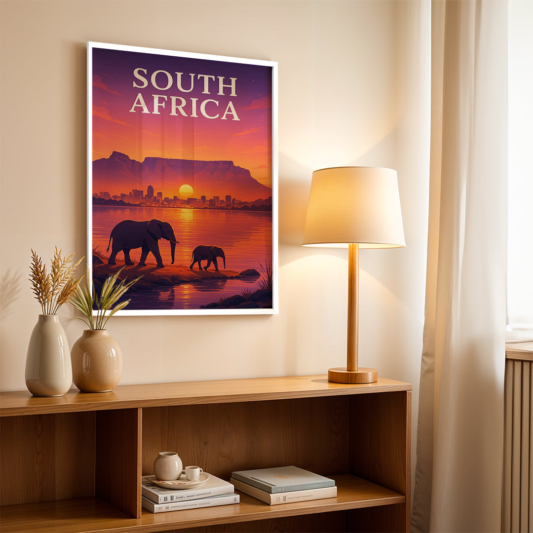 South Africa – Safari Sunset Travel Wall Art (CT16)