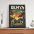 Kenya – Safari Vintage Travel Wall Art (CT19)