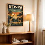 Kenya – Safari Vintage Travel Wall Art (CT19)