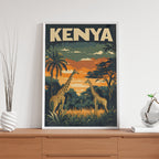 Kenya – Safari Vintage Travel Wall Art (CT19)
