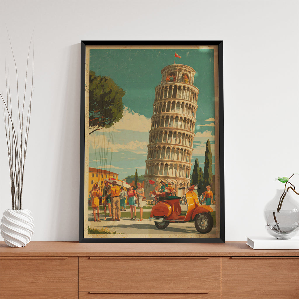 Pisa Italy – Vintage Travel Wall Art (CT22)
