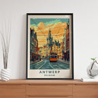 Antwerp Belgium – Vintage Travel Wall Art (CT23)