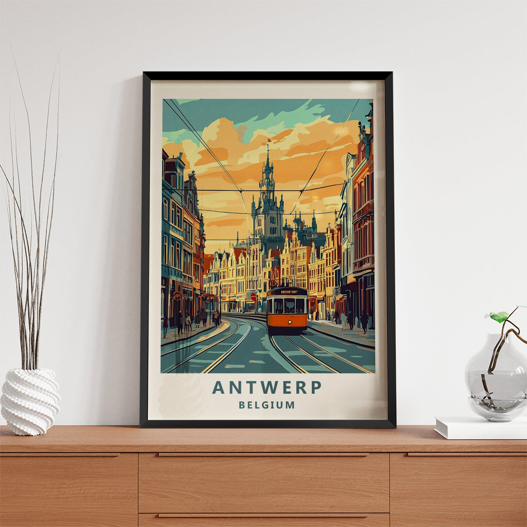 Antwerp Belgium – Vintage Travel Wall Art (CT23)