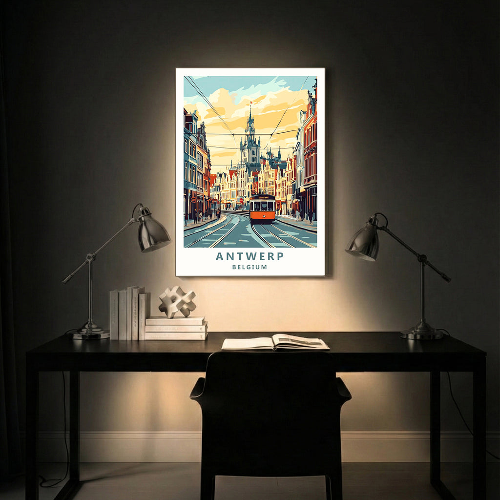 Antwerp Belgium – Vintage Travel Wall Art (CT23)