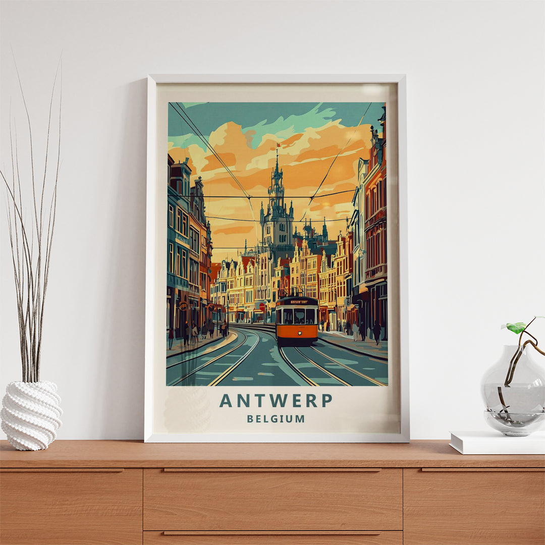 Antwerp Belgium – Vintage Travel Wall Art (CT23)