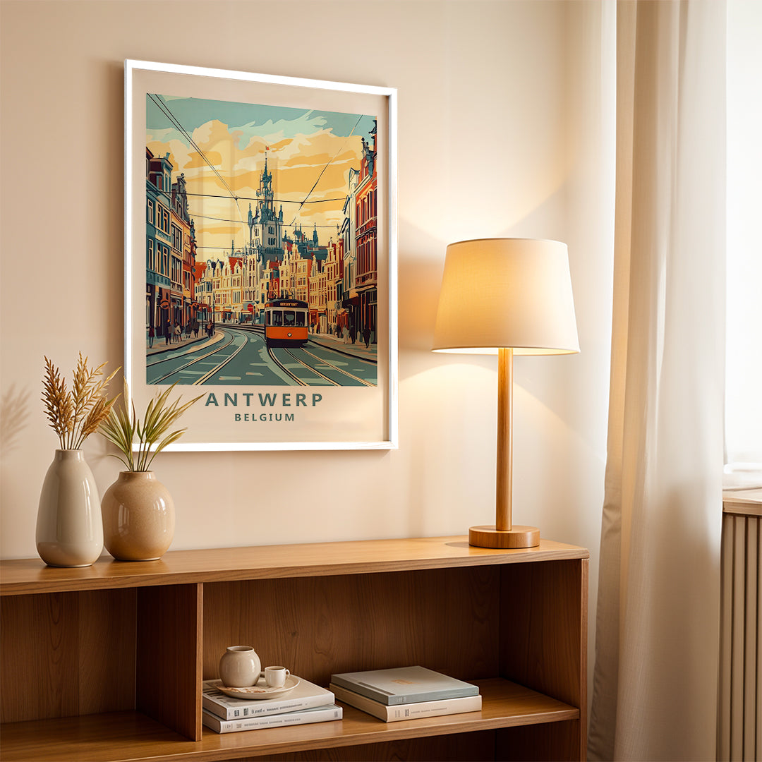 Antwerp Belgium – Vintage Travel Wall Art (CT23)