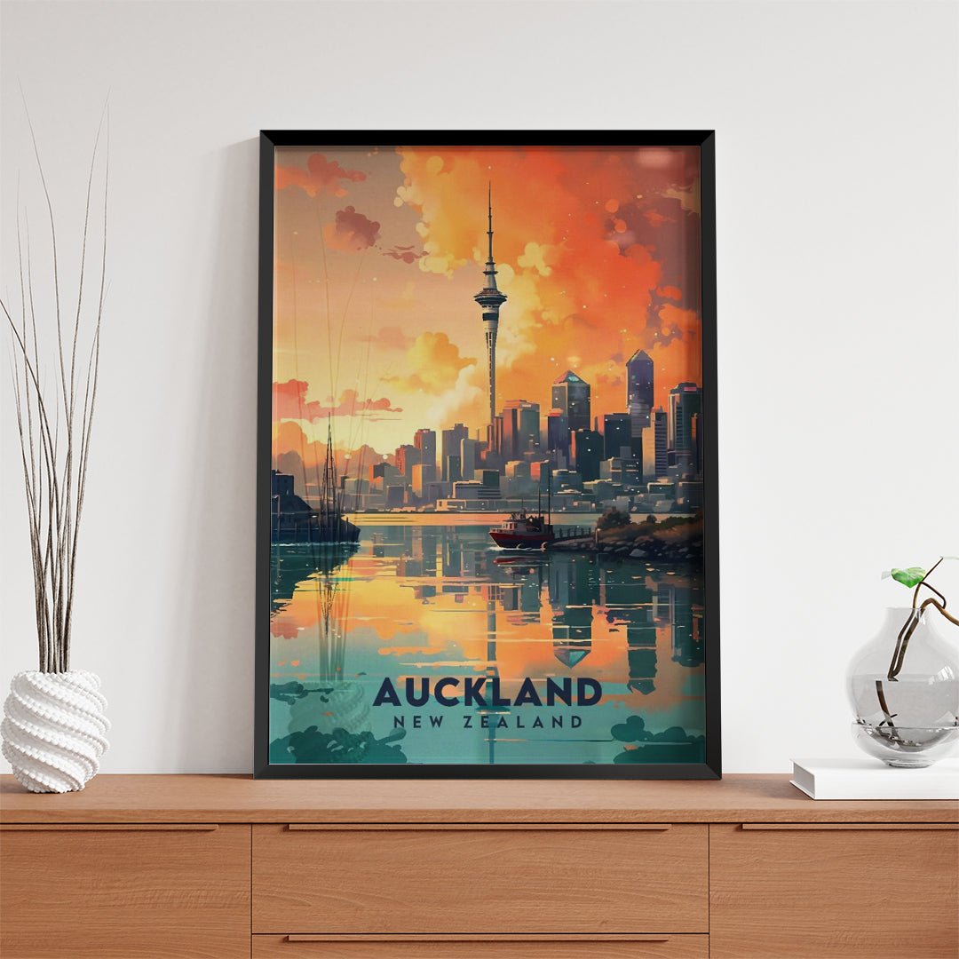 Auckland New Zealand – Vintage Travel Wall Art (CT29)