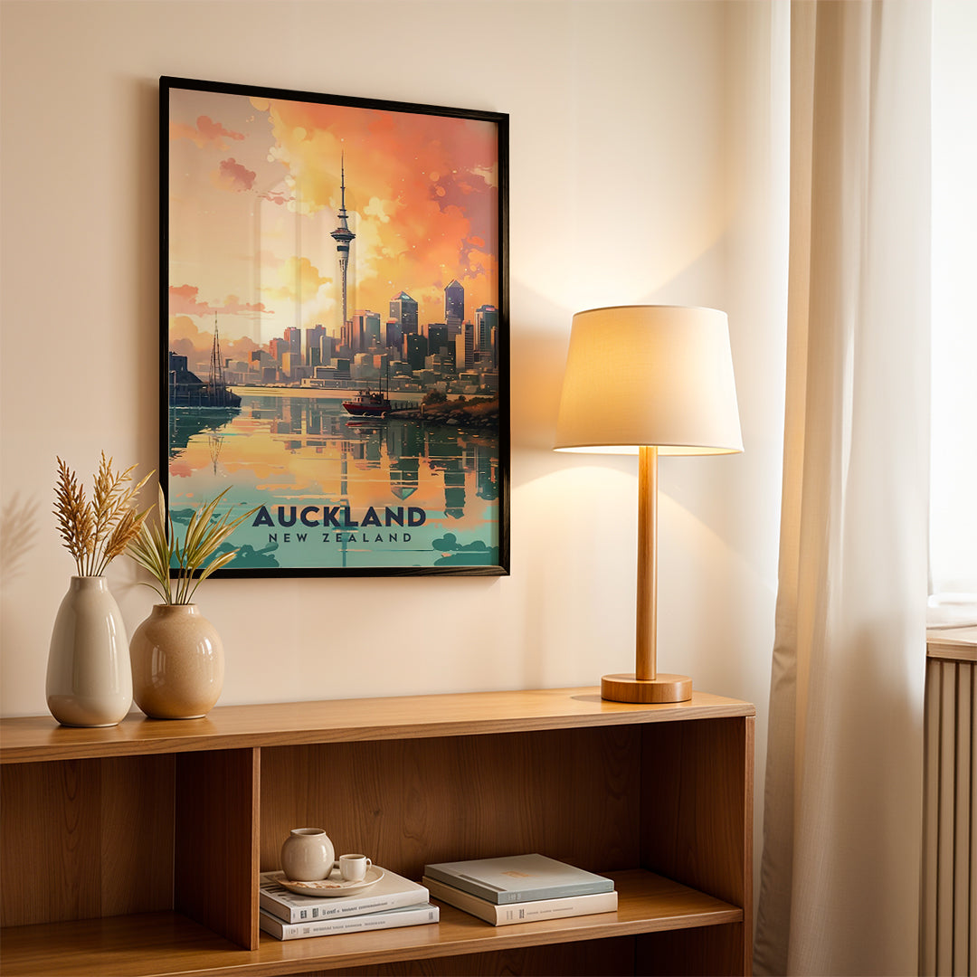 Auckland New Zealand – Vintage Travel Wall Art (CT29)