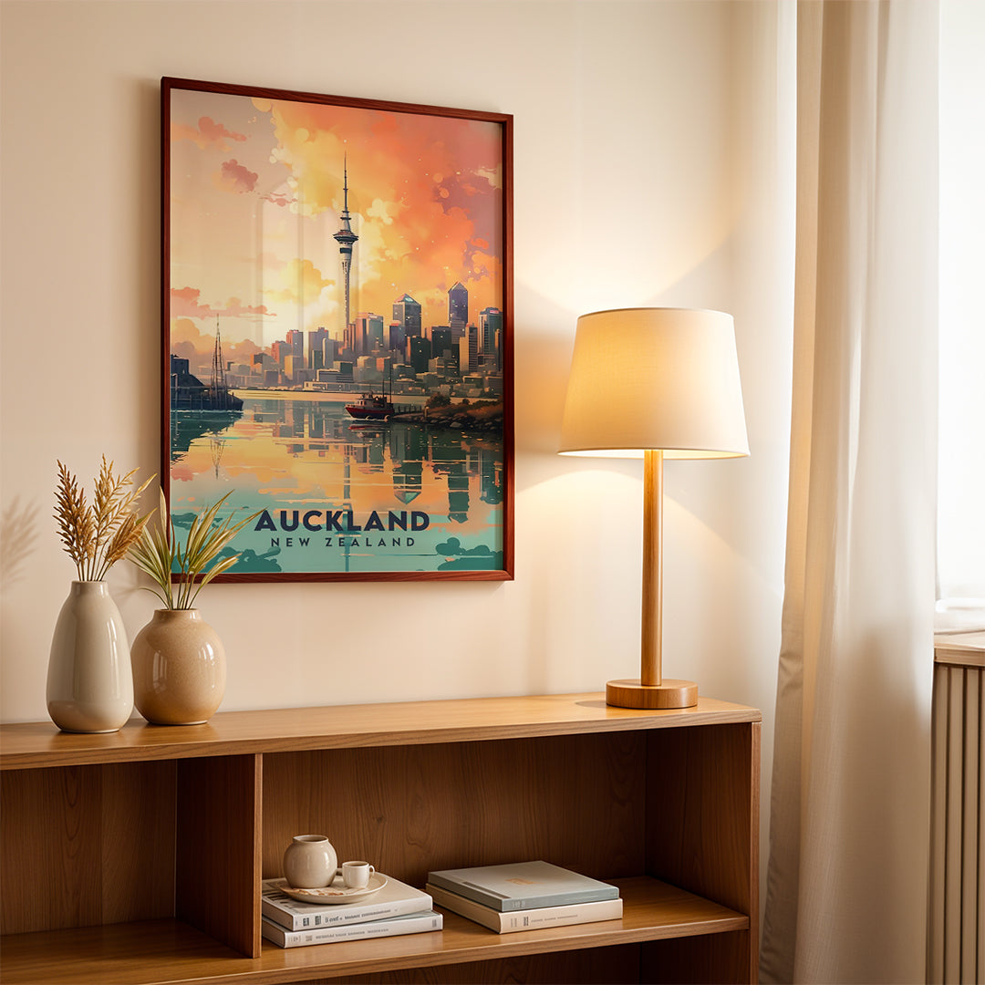 Auckland New Zealand – Vintage Travel Wall Art (CT29)