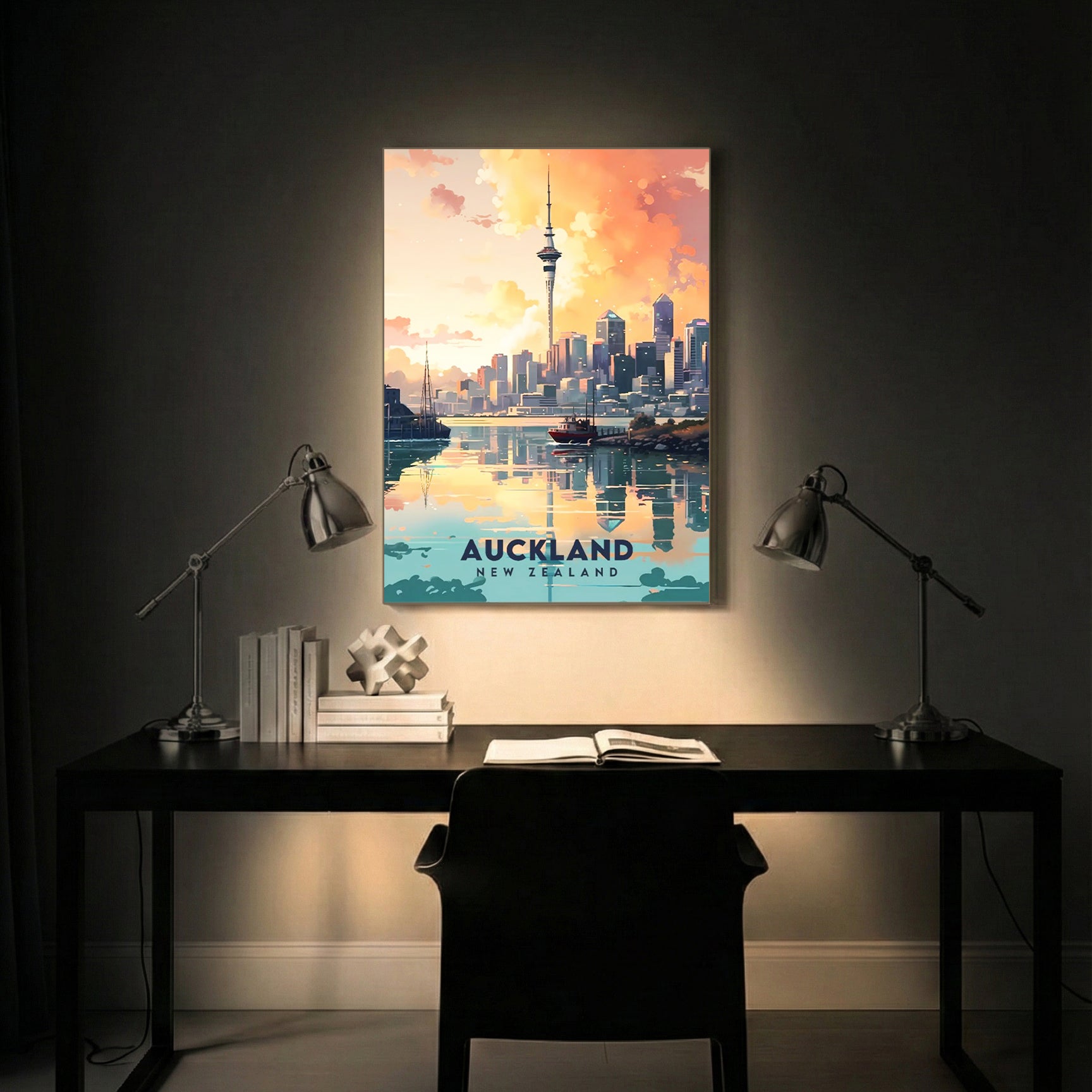 Auckland New Zealand – Vintage Travel Wall Art (CT29)