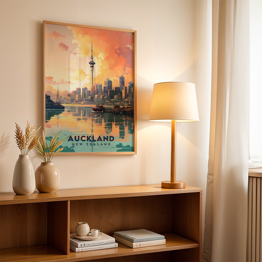 Auckland New Zealand – Vintage Travel Wall Art (CT29)