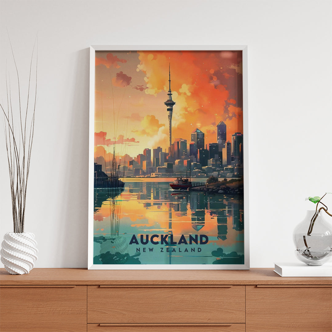 Auckland New Zealand – Vintage Travel Wall Art (CT29)