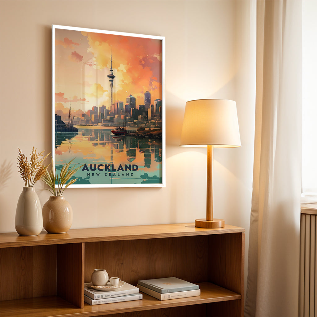 Auckland New Zealand – Vintage Travel Wall Art (CT29)
