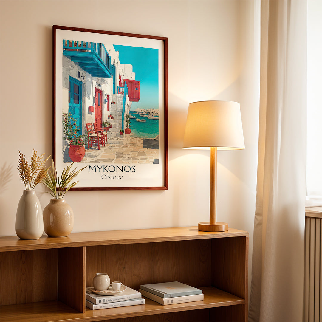 Mykonos Greece – Vintage Travel Wall Art (CT31)