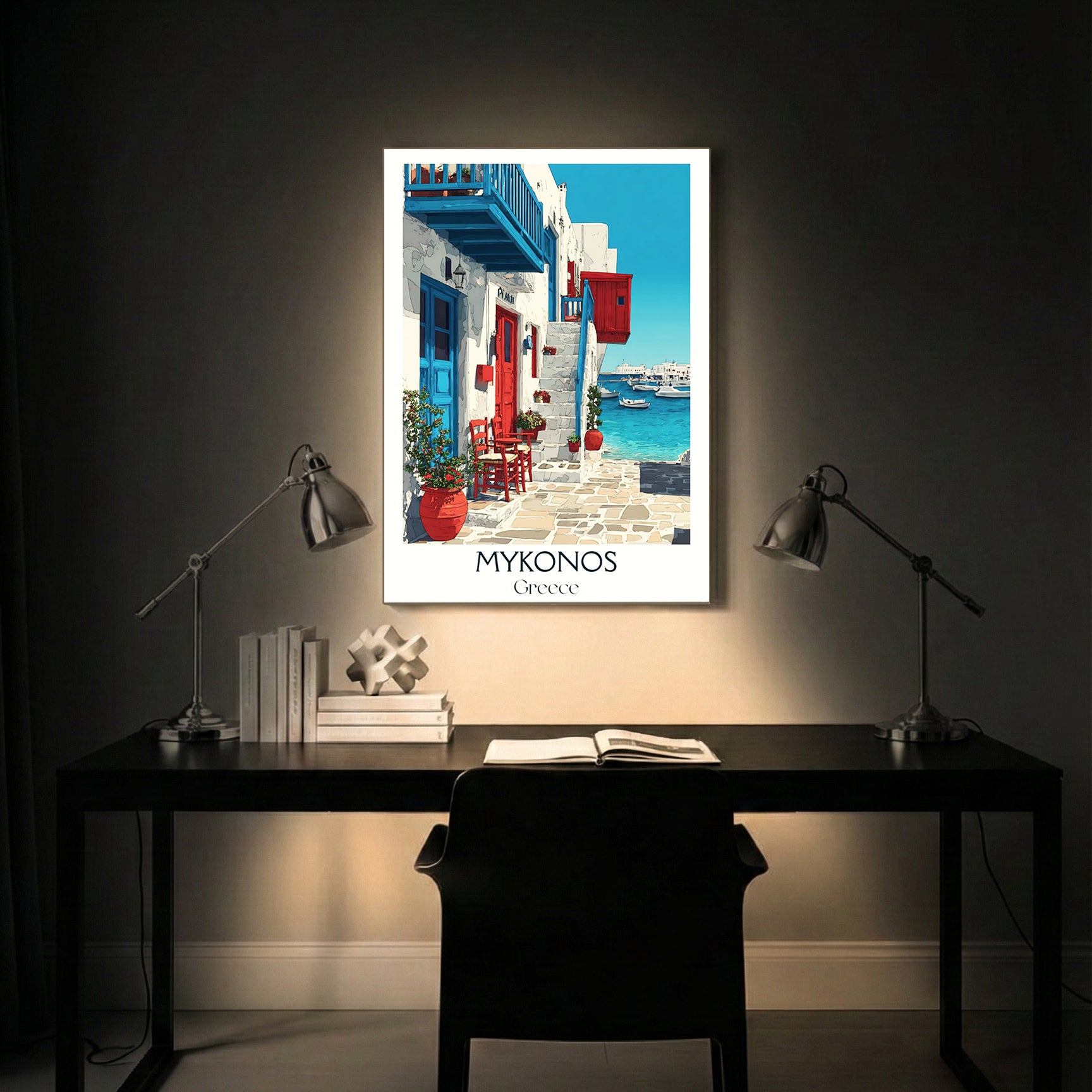 Mykonos Greece – Vintage Travel Wall Art (CT31)