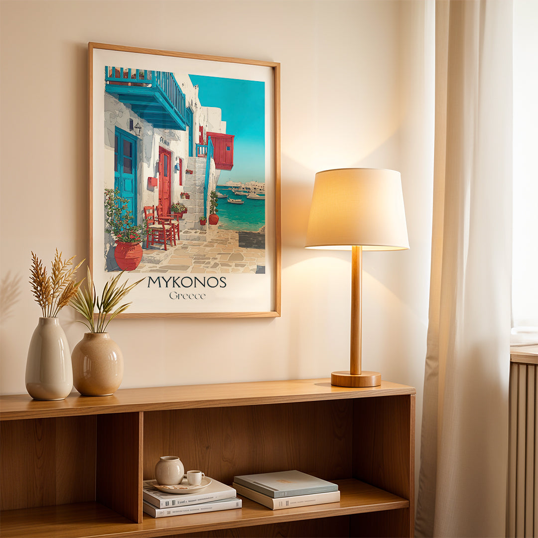 Mykonos Greece – Vintage Travel Wall Art (CT31)