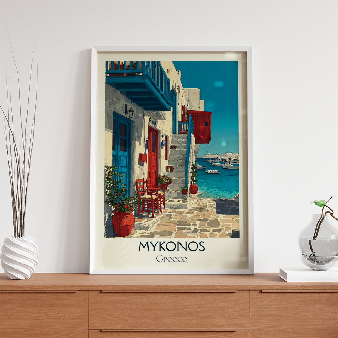 Mykonos Greece – Vintage Travel Wall Art (CT31)