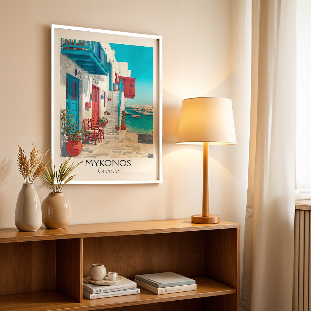 Mykonos Greece – Vintage Travel Wall Art (CT31)