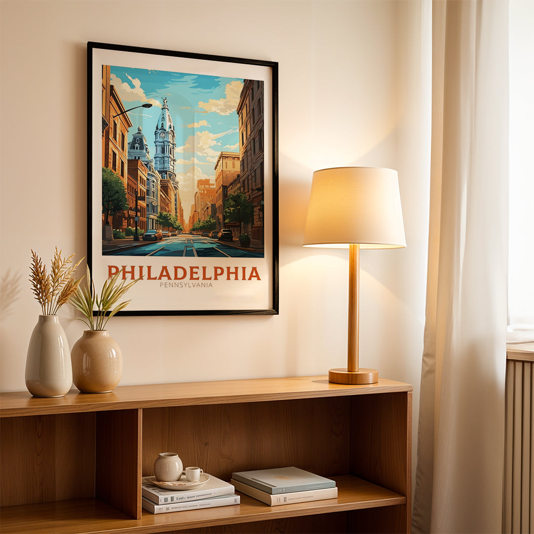 Philadelphia Pennsylvania – Vintage Travel Wall Art (CT36)