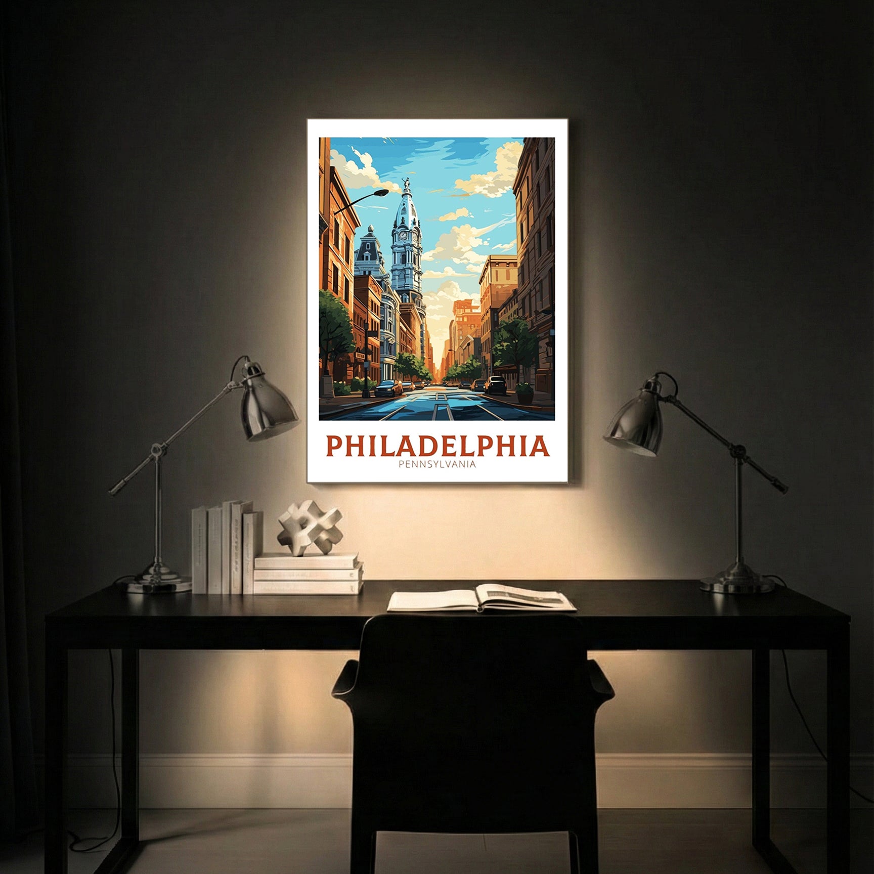 Philadelphia Pennsylvania – Vintage Travel Wall Art (CT36)