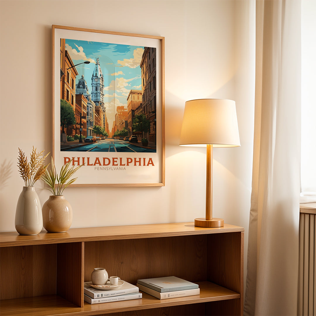 Philadelphia Pennsylvania – Vintage Travel Wall Art (CT36)