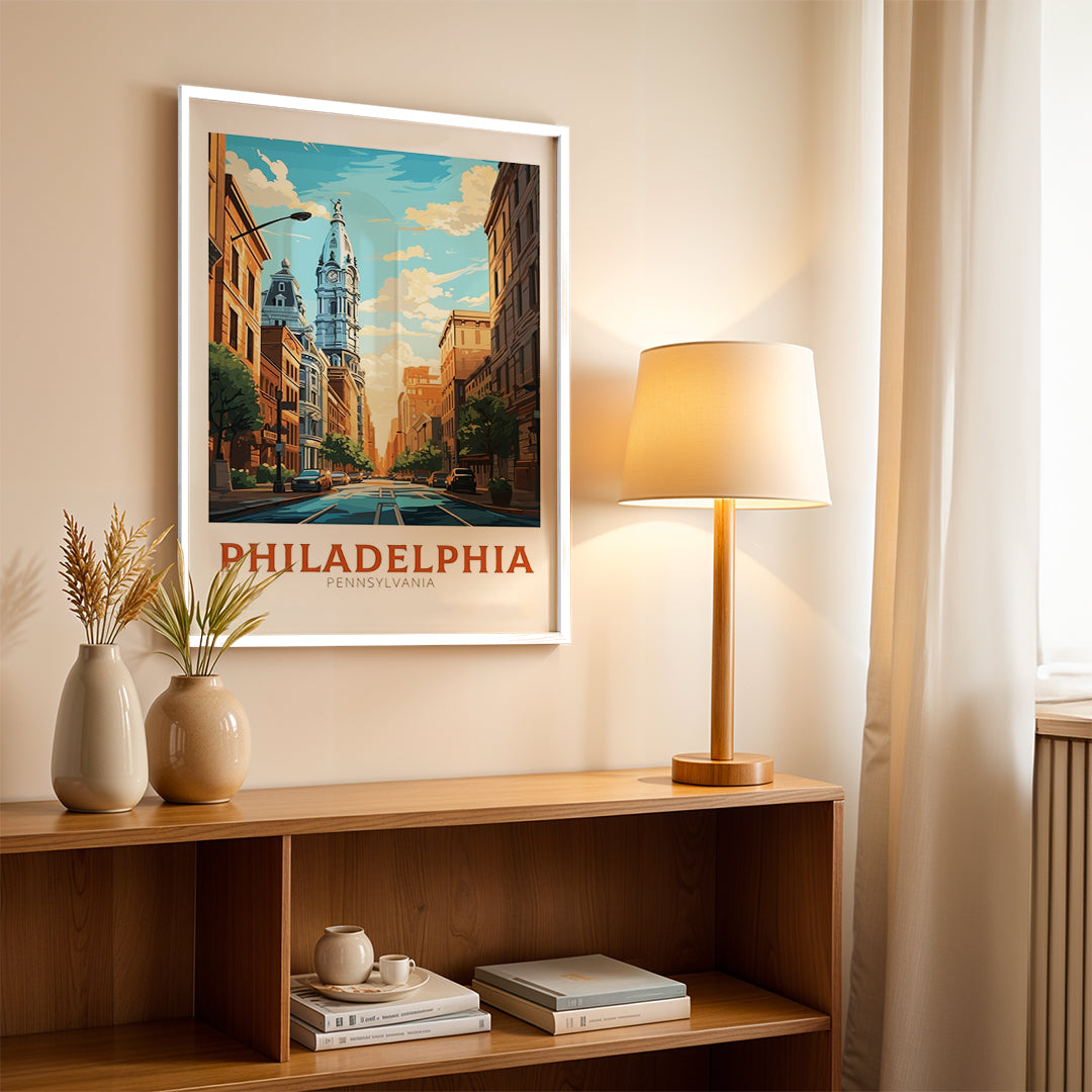Philadelphia Pennsylvania – Vintage Travel Wall Art (CT36)