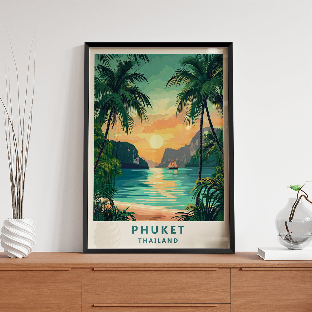 Phuket Thailand – Tropical Vintage Travel Wall Art (CT41)