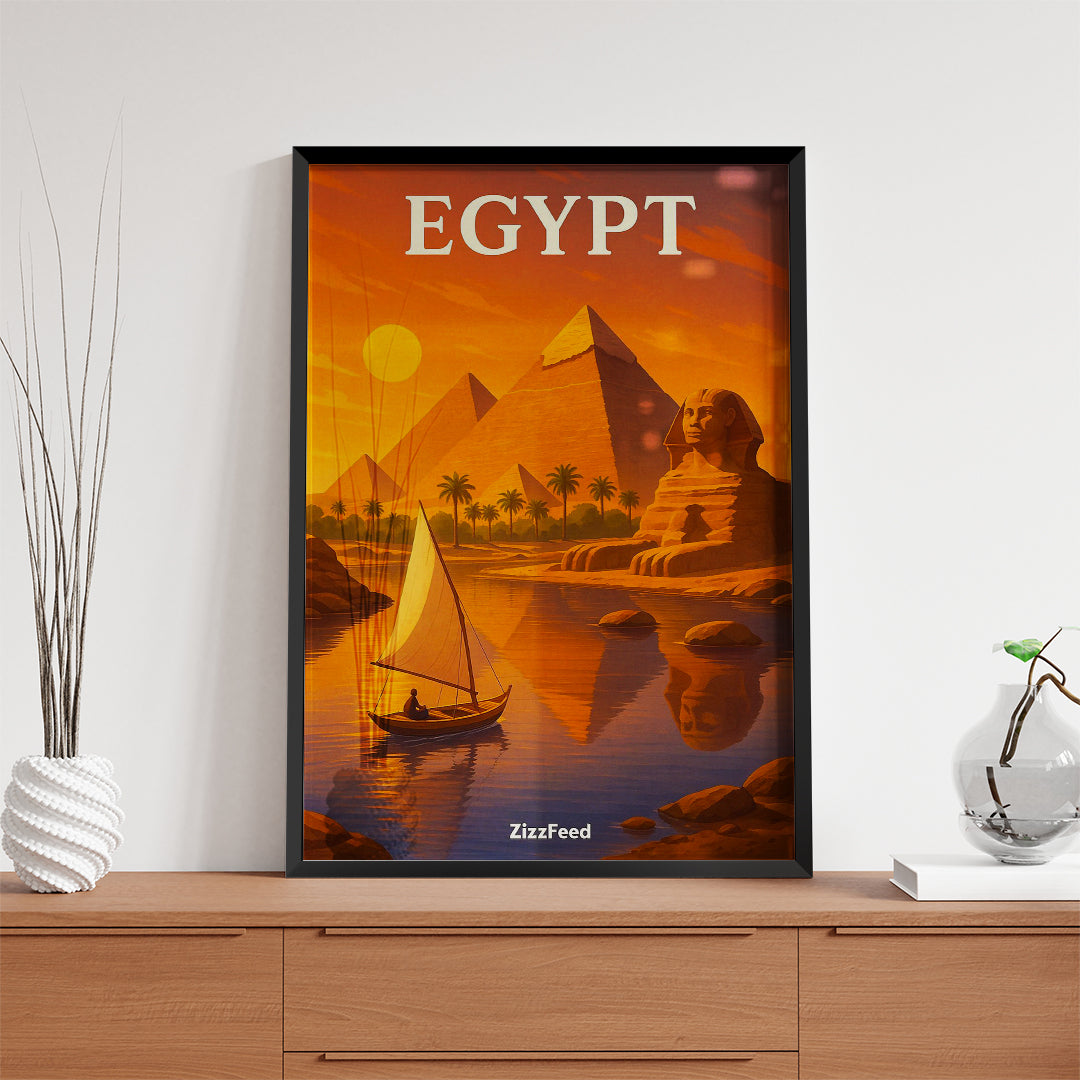 Egypt Pyramids & Pharaohs – Vintage Travel Wall Art (CT43)