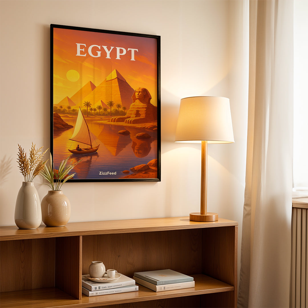Egypt Pyramids & Pharaohs – Vintage Travel Wall Art (CT43)