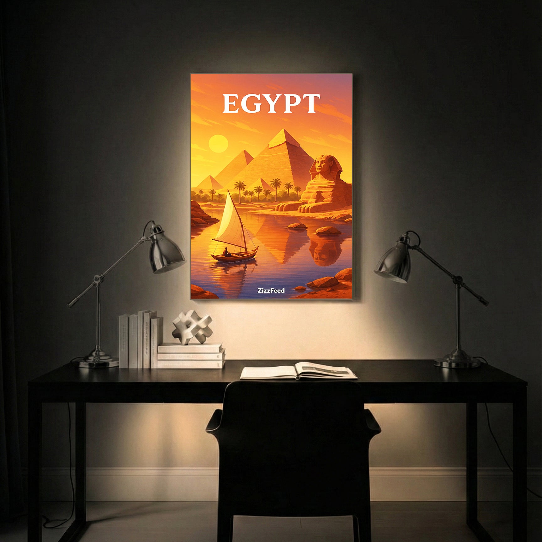 Egypt Pyramids & Pharaohs – Vintage Travel Wall Art (CT43)