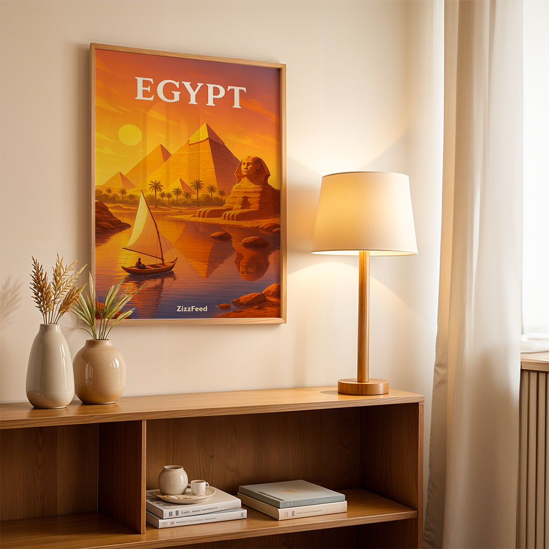 Egypt Pyramids & Pharaohs – Vintage Travel Wall Art (CT43)