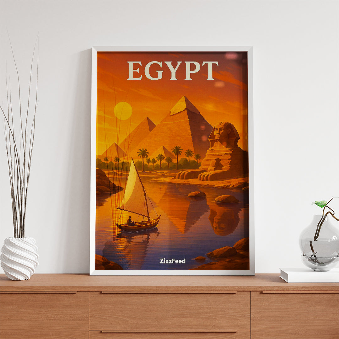 Egypt Pyramids & Pharaohs – Vintage Travel Wall Art (CT43)