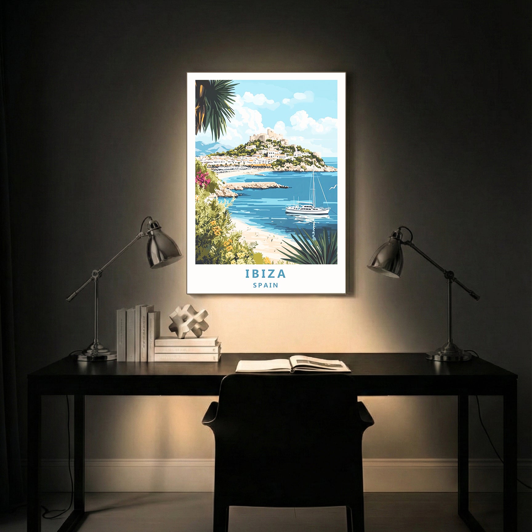 Ibiza Spain – Vintage Travel Wall Art (CT45)