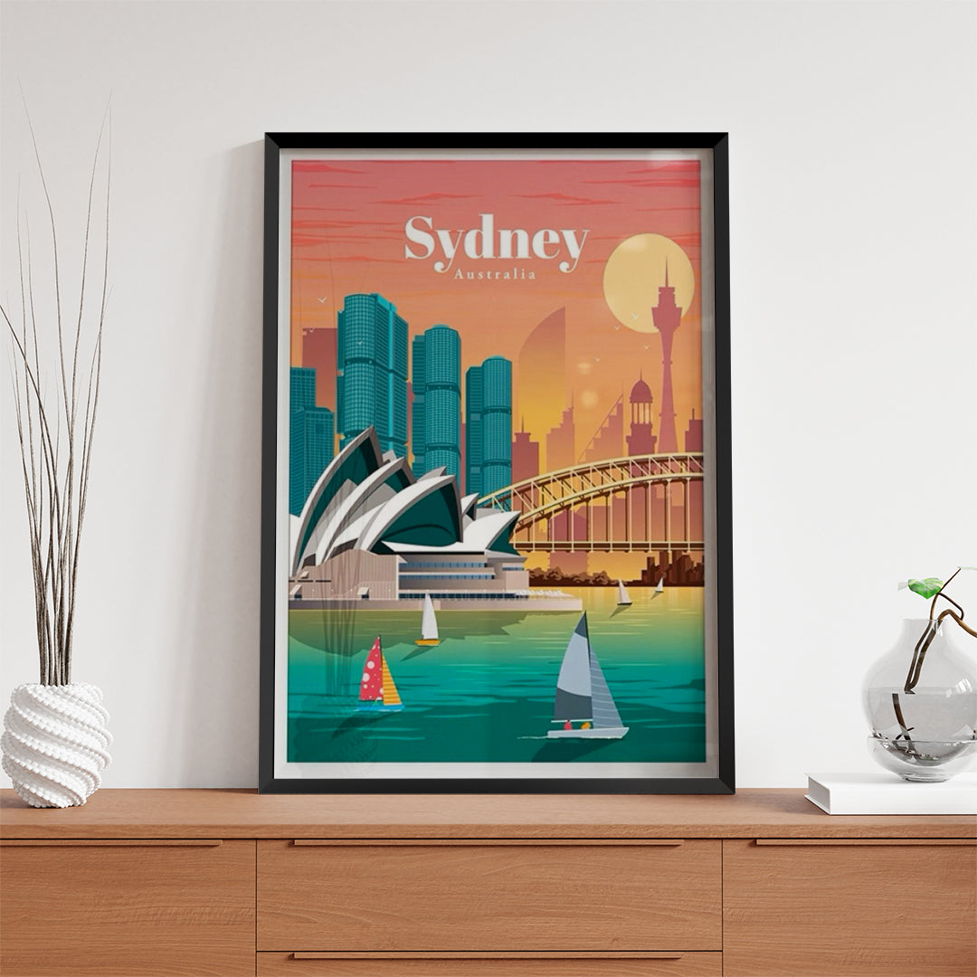 Sydney Australia – Vintage Travel Wall Art (CT47)