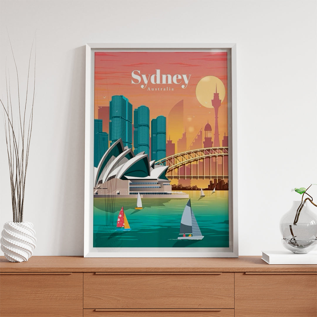Sydney Australia – Vintage Travel Wall Art (CT47)
