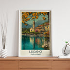 Lugano Switzerland – Vintage Travel Wall Art (CT50)