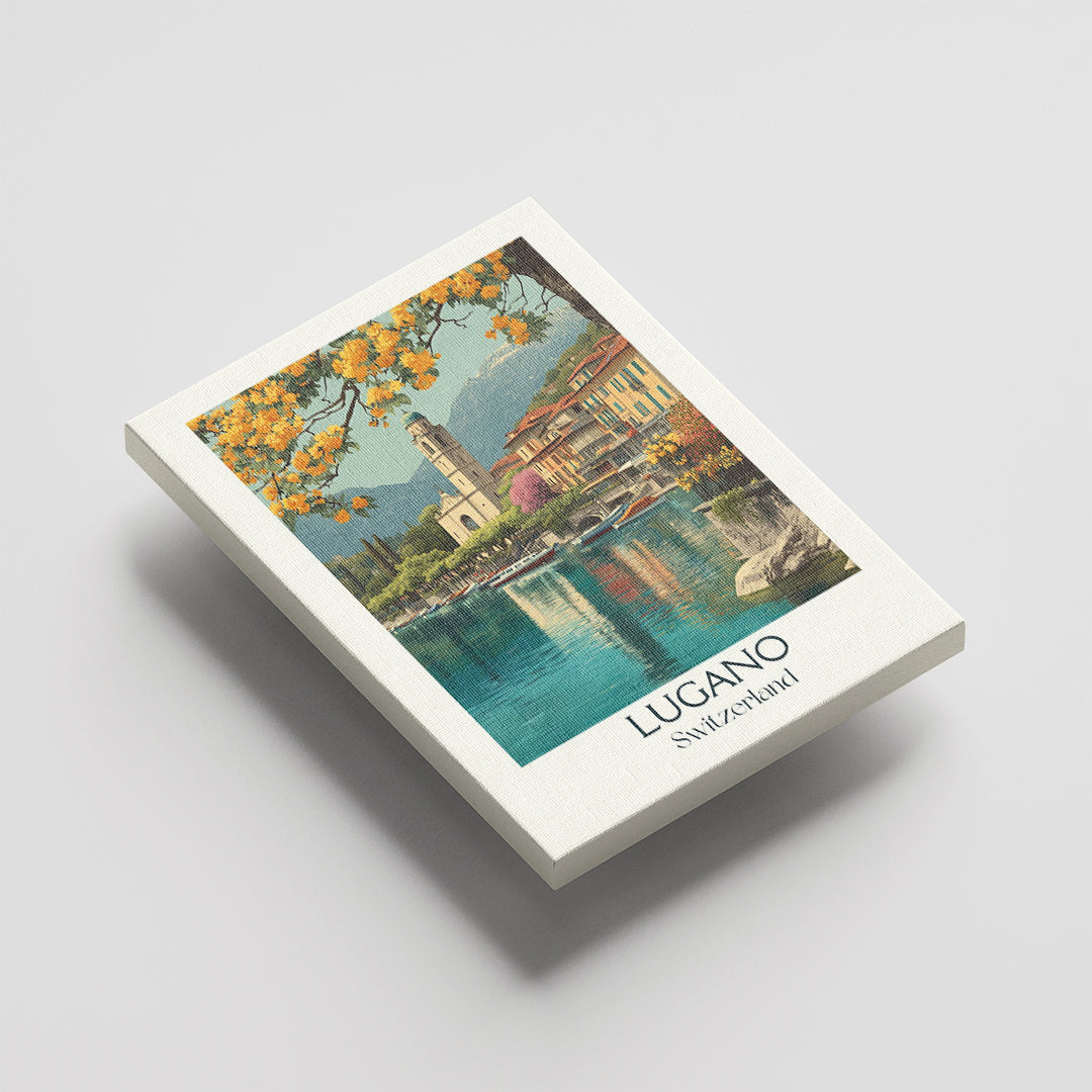 Lugano Switzerland – Vintage Travel Wall Art (CT50)