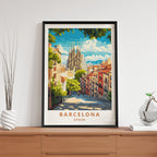 Barcelona Spain – Vintage Travel Wall Art (CT6)